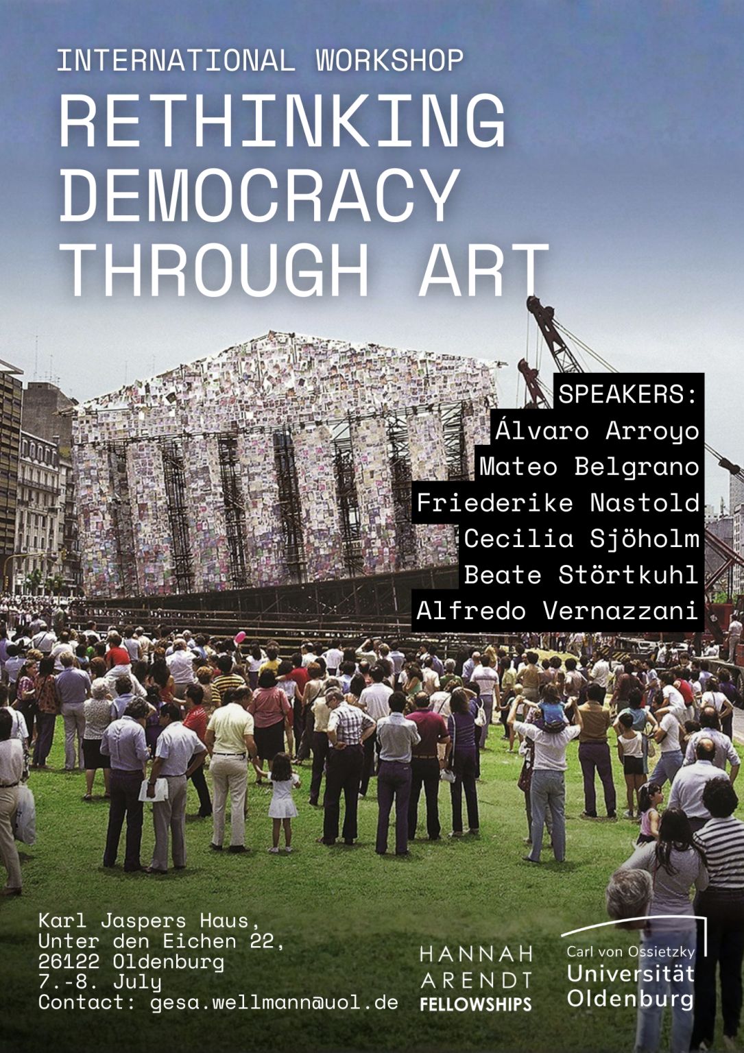 Workshop Poster "Rethinking Democracy through Art", 7-8 July 2026
